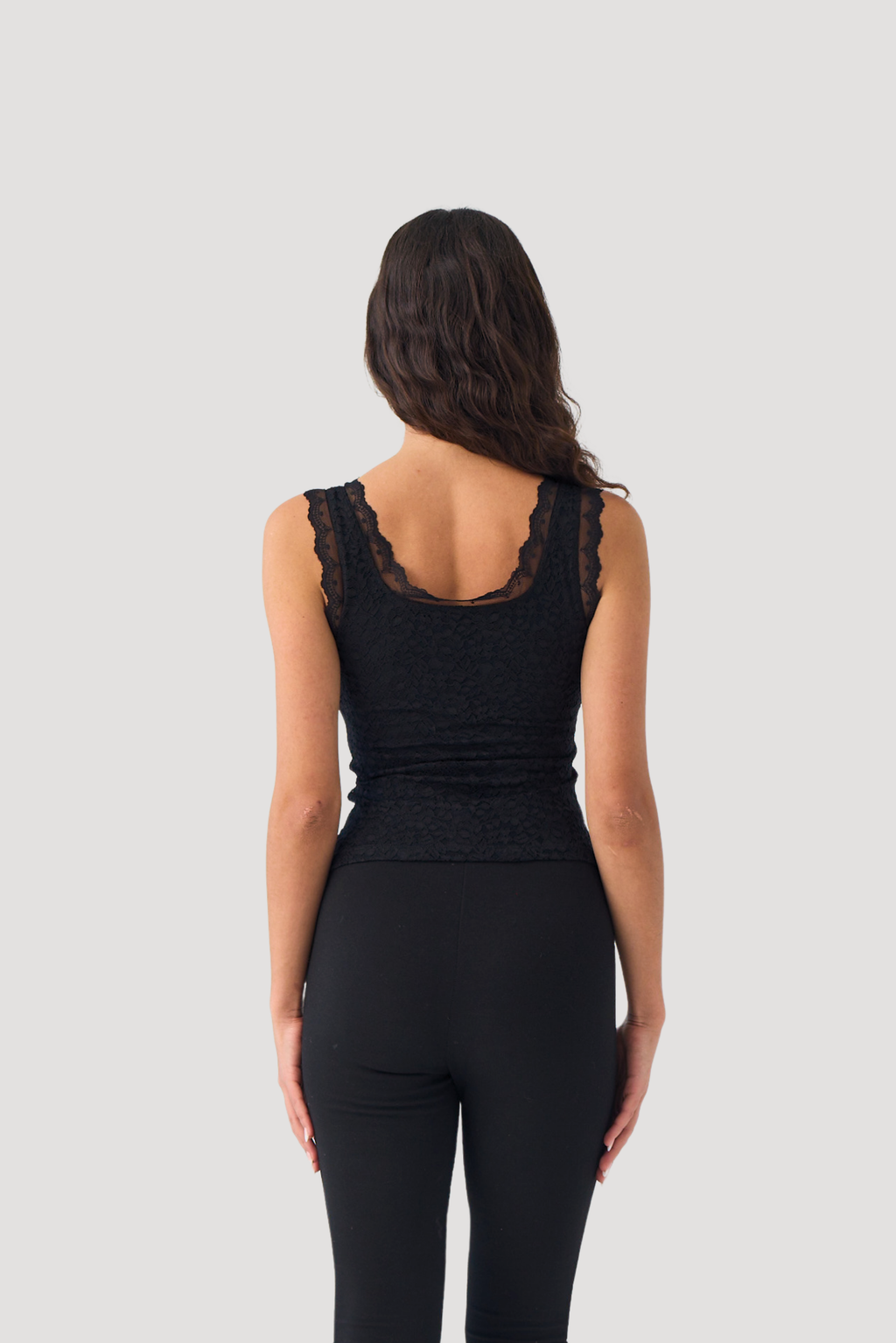 LACE V-NECK TANK TOP